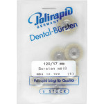 Miniaturbürste, polírozó kefe, sörte fehér, Ø 17 mm, szereletlen, 6 darab
