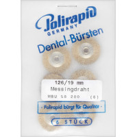 Miniaturbürste, drótkefe, réz, 0,08 mm, Ø 19 mm, szereletlen, 6 darab