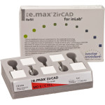 IPS e.max (ZirCAD) (Sirona) (15 L) (Medium Opacity) (0), CAD/CAM-blokk (Kerámia), téglalap alakú, biokompatibilis, Cirkonium-dioxid ( ZrO<sub>2</sub> ), 5 darab