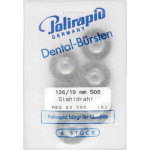 Miniaturbürste, drótkefe, acél, 0,08 mm, Ø 19 mm, szereletlen, 6 darab
