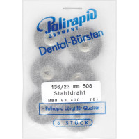 Miniaturbürste, drótkefe, acél, 0,08 mm, Ø 23 mm, szereletlen, 6 darab