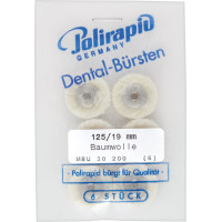 Miniaturbürste, polírozó korong, pamut Ø 19 mm, szereletlen, 6 darab