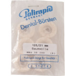 Miniaturbürste Packung 6 Bürsten, Baumwollgarn, Ø 21 mm, unmontiert