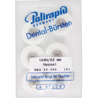 Miniaturbürste, polírozó korong, Nessel, Ø 23 mm, szereletlen, 6 darab
