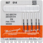 Diamanten 807, gyémántcsiszoló, kék, ISO 014, FG, 5 darab