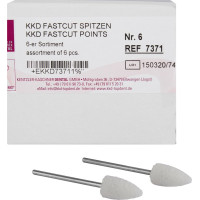 FastCut (#6), Csiszoló, Kézidarab (HP, Ø 2,35 mm, ISO 104) forgó, fehér, 6 darab