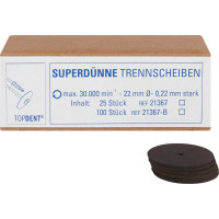 Szeparáló korongok, szereletlen ISO 220, 0,22 mm, 25 darab