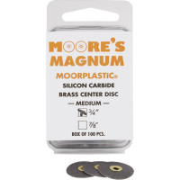 Moore Magnum, Csiszolókőrongok, szereletlen (Snap-on-off) ISO 190 közepes, Szilíciumkarbid, M (közepes), 100 darab