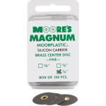 Moore Magnum, Csiszolókőrongok, szereletlen (Snap-on-off) ISO 220 finom, Szilíciumkarbid, L (nagy), 100 darab