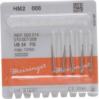 HM-Bohrer 2, fúró, ISO 008, FG, 5 darab