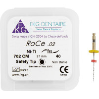 FKG RaCe gyökércsatorna tágító, gépi, 21 mm ISO 040, 2%, 5 darab