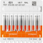 Stahlbohrer 1, acél-fúró, ISO 021, RAL, 10 darab