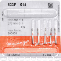 Diamanten 833, gyémántcsiszoló, piros ISO 014, FG, 5 darab
