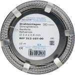 Drahteinlagen Rolle 10 m verseilt, flach gewalzt, Ø 2,40 x 0,80 mm