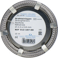 Drahteinlagen Rolle 10 m verseilt, flach gewalzt, Ø 2,40 x 0,80 mm