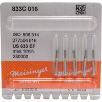 Diamanten 833, gyémántcsiszoló, sárga, ISO 016, FG, 5 darab