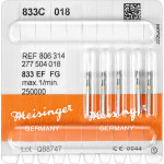 Diamanten 833, gyémántcsiszoló, sárga, ISO 018, FG, 5 darab