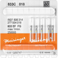 Diamanten 833, gyémántcsiszoló, sárga, ISO 018, FG, 5 darab
