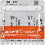 Diamanten 801, gyémántcsiszoló, kék, ISO 035, FG, 2 darab