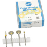 CompoMaster, Polírozó (Kompozitok), Kézidarab (HP, Ø 2,35 mm, ISO 104, 44,5 mm) sterilizálható, gyémántozott, Szilikon, 4x1 darab