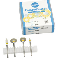 CompoMaster, Polírozó (Kompozitok), Kézidarab (HP, Ø 2,35 mm, ISO 104, 44,5 mm) sterilizálható, gyémántozott, Szilikon, 4x1 darab