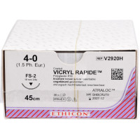 VICRYL™ RAPIDE - 36 darabos csomag, ungefärbt, 45 cm, FS2S, USP 4-0, Stärke 1,5 - V2920H VICRYL™ RAPIDE - 36 darabos csomag, ungefärbt, 45 cm, FS2S, USP 4-0, Stärke 1,5 - V2920H