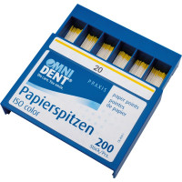 Omni (ISO 20), Papírcsúcs, ISO 20 sterilen csomagolva, fehér, Papír, 200 darab