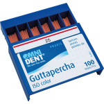Omni (ISO 25), Guttapercha-csúcs, ISO 25 ISO színkódolt, röntgenopák, Guttapercha, 100 darab