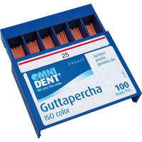 Omni (ISO 25), Guttapercha-csúcs, ISO 25 ISO színkódolt, röntgenopák, Guttapercha, 100 darab