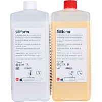 Siliform, Beágyazó massza, Üvegek, Végkeménység Shore A 14, addíciós térhálósító, A-szilikon (VPS), 1 kg, 2x1 darab Siliform, Beágyazó massza, Üvegek, Végkeménység Shore A 14, addíciós térhálósító, A-szilikon (VPS), 1 kg, 2x1 darab
