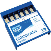 Omni (ISO 45), Guttapercha-csúcs, ISO 45 ISO színkódolt, röntgenopák, Guttapercha, 100 darab