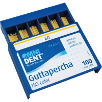 Omni (ISO 50), Guttapercha-csúcs, ISO 50 ISO színkódolt, röntgenopák, Guttapercha, 100 darab