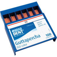 Omni (ISO 55), Guttapercha-csúcs, ISO 55 ISO színkódolt, röntgenopák, Guttapercha, 100 darab