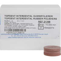 Interdental, Polírozó (Fém), szereletlen ISO 220 Korong, piros, Gumi, 1 mm, 100 darab