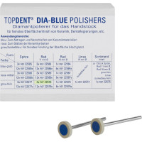 Dia Blue, Polírozó (Kerámia), Kézidarab (HP, Ø 2,35 mm, ISO 104, 44,5 mm) ISO 110 Korong, finom, 2 mm, 3 darab