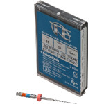 TF (Twisted Files) (23 mm) (6 %) (ISO 30), Gyökércsatorna reszelő (gépi), Könyökdarab (CA, Ø 2,35 mm, ISO 204) ISO 30 forgó, ISO színkódolt, Nikkel-titán, 23 mm, 3 darab