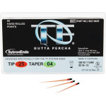 TF (Twisted Files) (4 %) (ISO 25), Guttapercha-csúcs, ISO 25 rózsaszín, Guttapercha, 4%, 100 darab