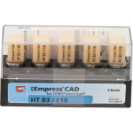 IPS Empress® CAD A-D for CEREC - 5 darabos csomag, méret I10, B3 HT - 602516 IPS Empress® CAD A-D for CEREC - 5 darabos csomag, méret I10, B3 HT - 602516