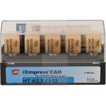 IPS Empress® CAD A-D for CEREC - 5 darabos csomag, méret I12, A3,5 HT - 602523 IPS Empress® CAD A-D for CEREC - 5 darabos csomag, méret I12, A3,5 HT - 602523