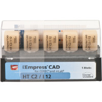 IPS Empress® CAD A-D for CEREC - 5 darabos csomag, méret I12, C2 HT - 602527 IPS Empress® CAD A-D for CEREC - 5 darabos csomag, méret I12, C2 HT - 602527