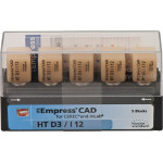 IPS Empress® CAD A-D for CEREC - 5 darabos csomag, méret I12, D3 HT - 602528 IPS Empress® CAD A-D for CEREC - 5 darabos csomag, méret I12, D3 HT - 602528
