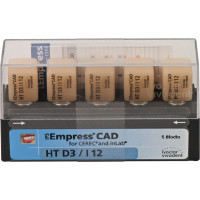 IPS Empress® CAD A-D for CEREC - 5 darabos csomag, méret I12, D3 HT - 602528 IPS Empress® CAD A-D for CEREC - 5 darabos csomag, méret I12, D3 HT - 602528