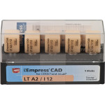 IPS Empress® CAD A-D for CEREC - 5 darabos csomag, méret I12, A2 LT - 602558 IPS Empress® CAD A-D for CEREC - 5 darabos csomag, méret I12, A2 LT - 602558