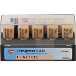 IPS Empress® CAD A-D for CEREC - 5 darabos csomag, méret I12, A3 LT - 602559 IPS Empress® CAD A-D for CEREC - 5 darabos csomag, méret I12, A3 LT - 602559