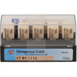 IPS Empress® CAD A-D for CEREC - 5 darabos csomag, méret I12, B1 LT - 602561 IPS Empress® CAD A-D for CEREC - 5 darabos csomag, méret I12, B1 LT - 602561