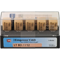 IPS Empress® CAD A-D for CEREC - 5 darabos csomag, méret I12, B3 LT - 602563 IPS Empress® CAD A-D for CEREC - 5 darabos csomag, méret I12, B3 LT - 602563