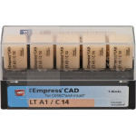 IPS Empress® CAD A-D for CEREC - 5 darabos csomag, méret C14, A1 LT - 602567 IPS Empress® CAD A-D for CEREC - 5 darabos csomag, méret C14, A1 LT - 602567