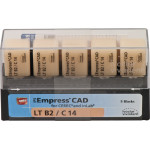 IPS Empress® CAD A-D for CEREC - 5 darabos csomag, méret C14, B2 LT - 602572 IPS Empress® CAD A-D for CEREC - 5 darabos csomag, méret C14, B2 LT - 602572