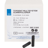 Multisystem, Polírozó (Fém), szereletlen ISO 60 Henger, extrakemény, Gumi, 24 mm, 100 darab