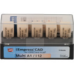 IPS Empress® CAD Multi for CEREC - 5 darabos csomag, méret I12, A1 - 602592 IPS Empress® CAD Multi for CEREC - 5 darabos csomag, méret I12, A1 - 602592